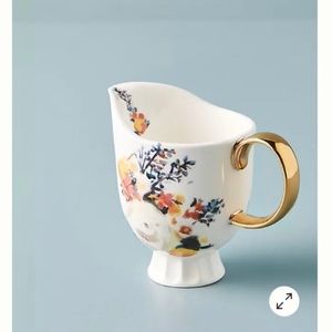 Anthropologie Botanica Handpainted Stoneware Creamer New in Box NWT